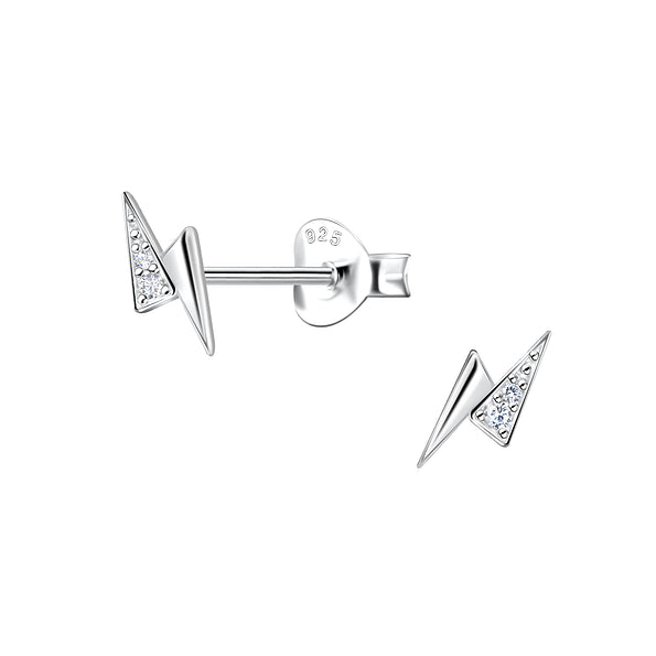 Lightning Bolt Cubic Zirconia Studs