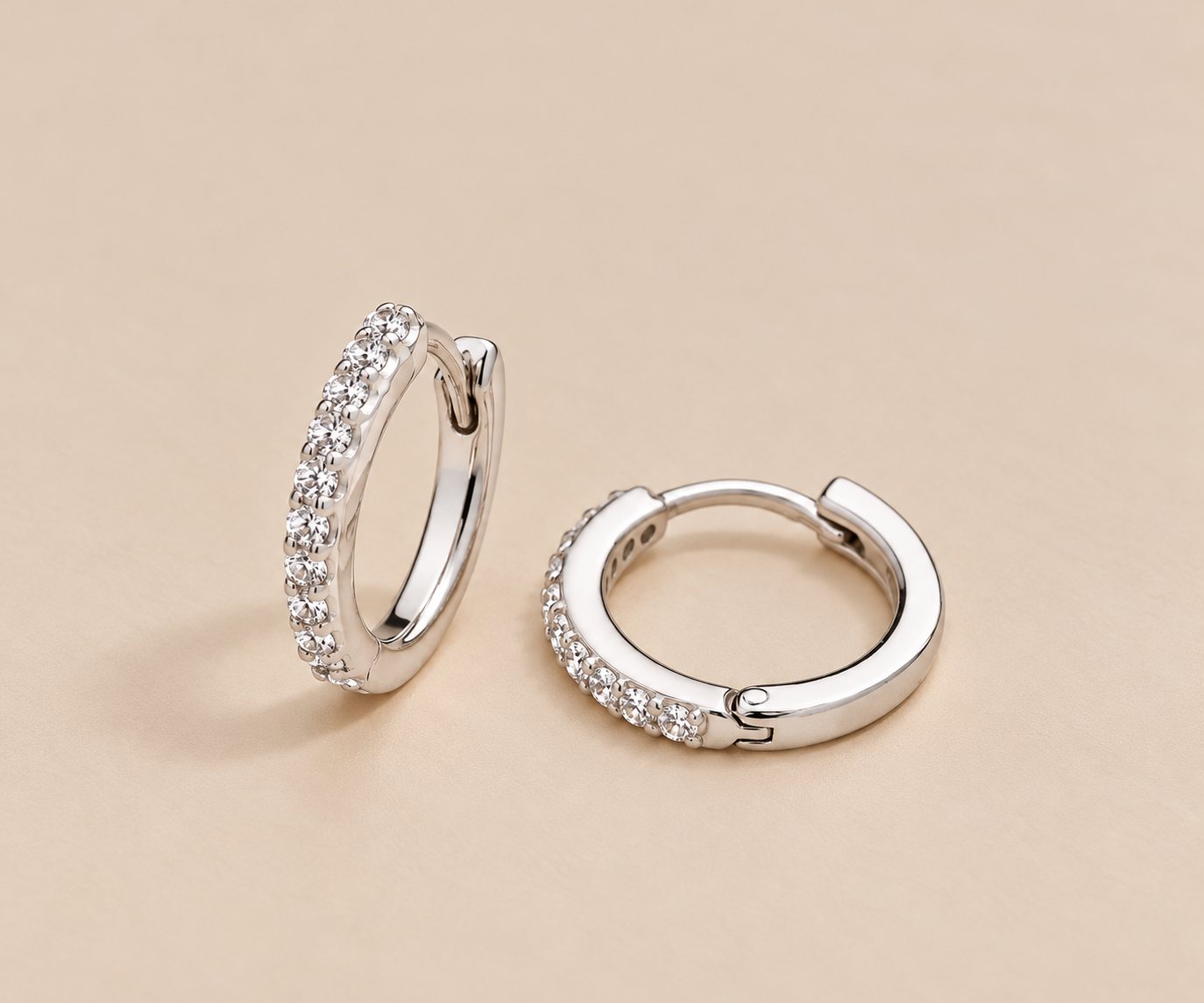 Cubic Zirconia Huggies