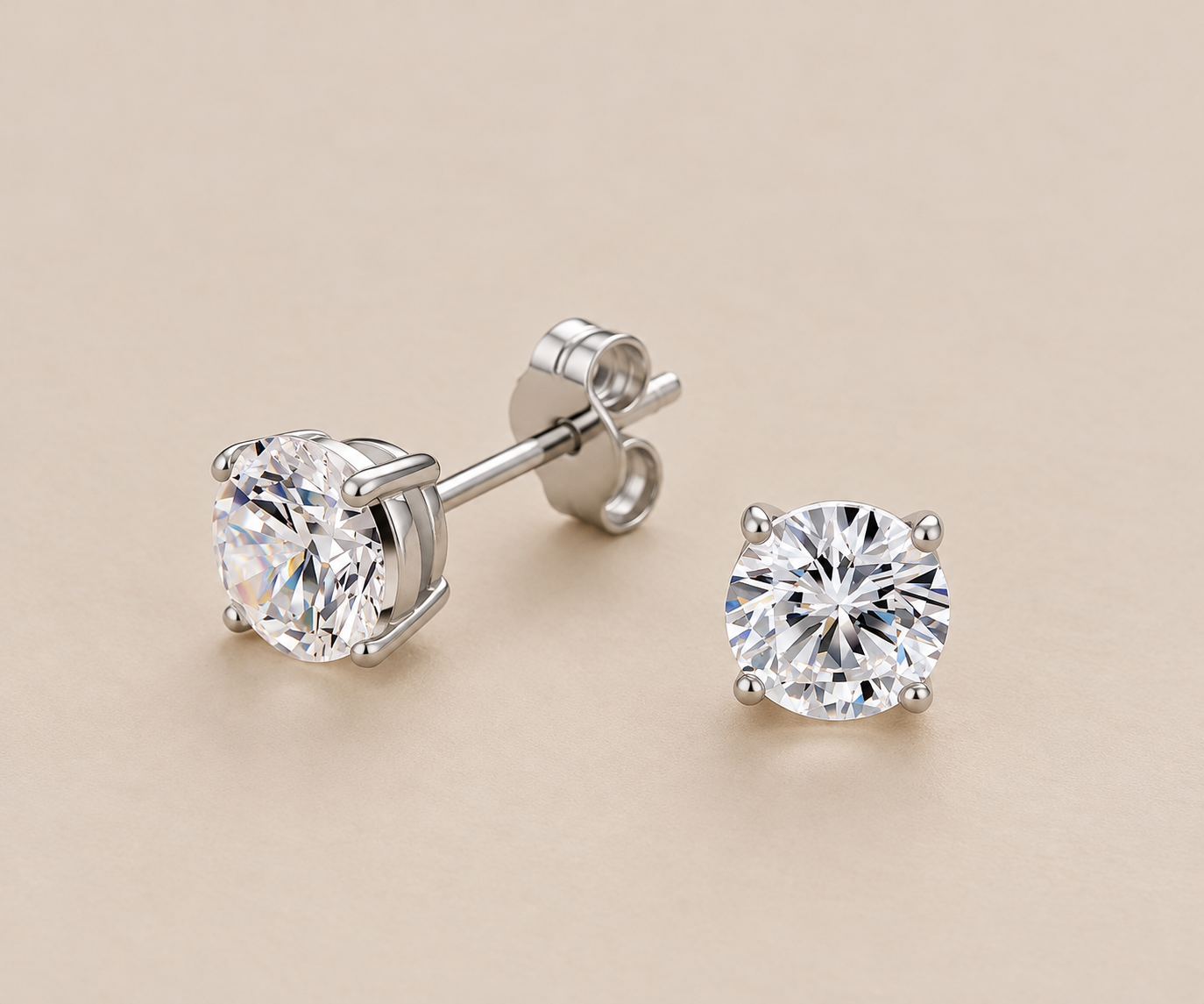 Round • Cubic Zirconia • Silver